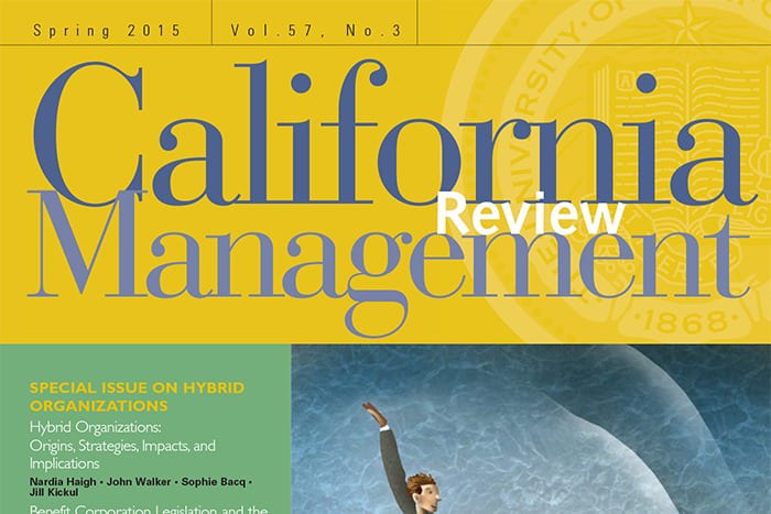 California Management Review cover