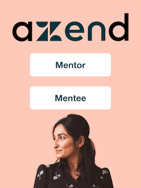 The Azend home page for mentors and mentees.