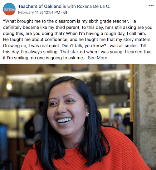 An Oakland teacher shares her story.