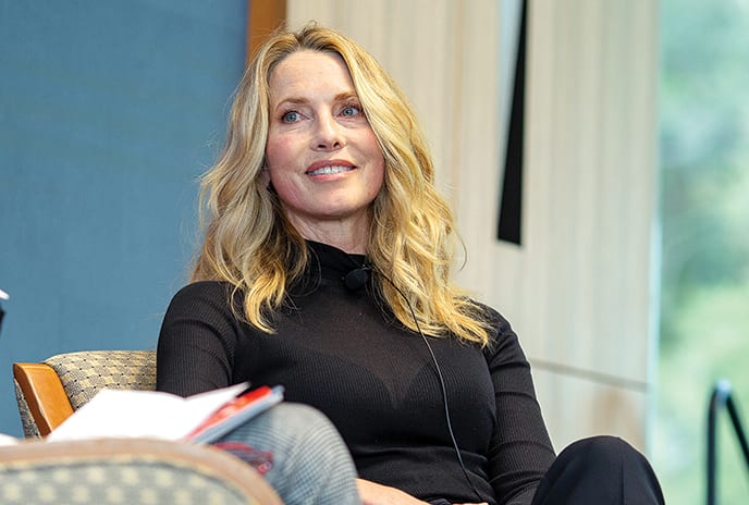 Laurene Powell Jobs, Founder and President, Emerson Collective, at the first annual Chris Boskin Dean's Speaker Series in Business and Journalism