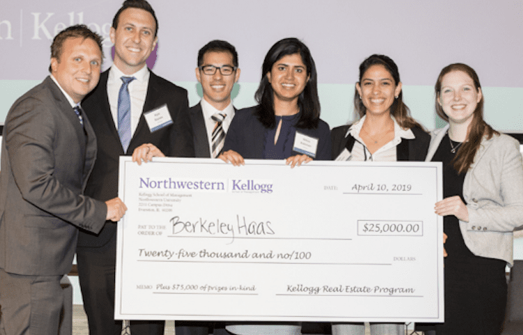 Winning Berkeley team at Kellogg real estate competition