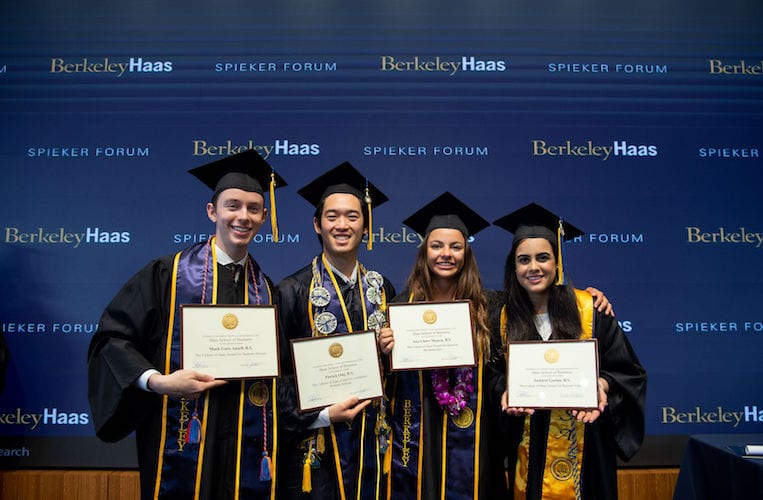 Berkeley Haas undergrad Defining Leadership Principles award winners 