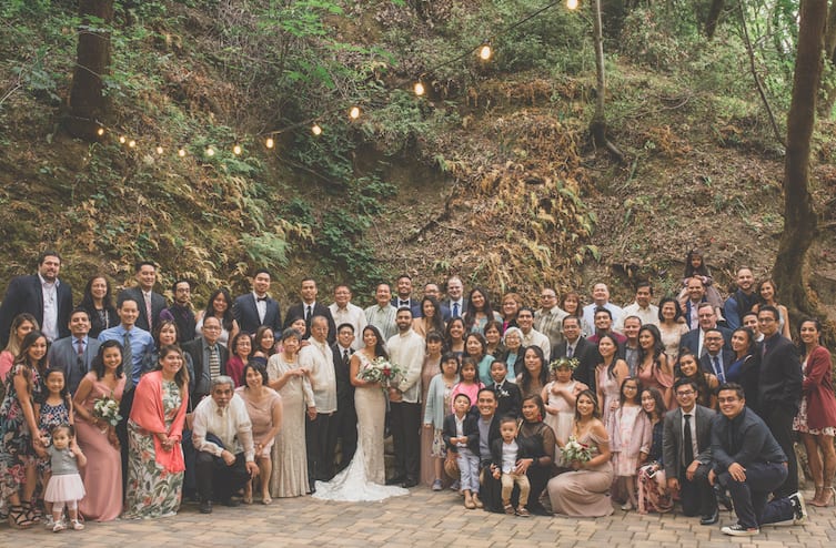A family wedding with extended family.