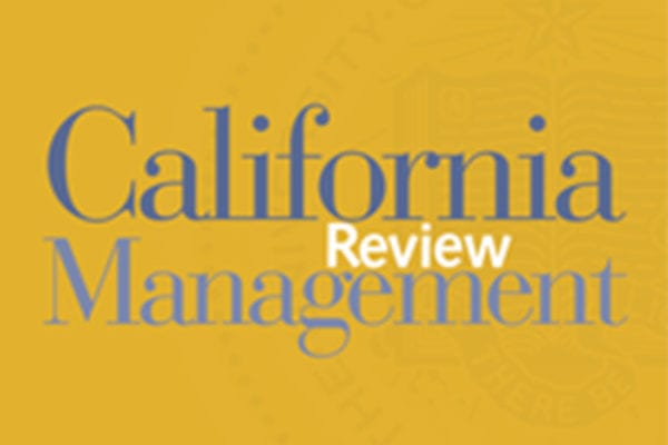 Big jump in influence for California Management Review