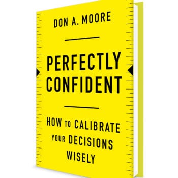 Cover of the book Perfectly Confident, with ruler markings on the sides
