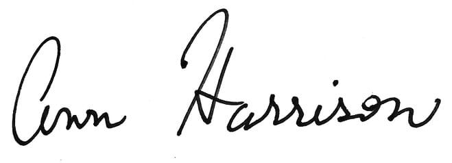 Signature of Dean Ann Harrison