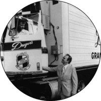 Historical photo of a Dreyer's delivery truck.