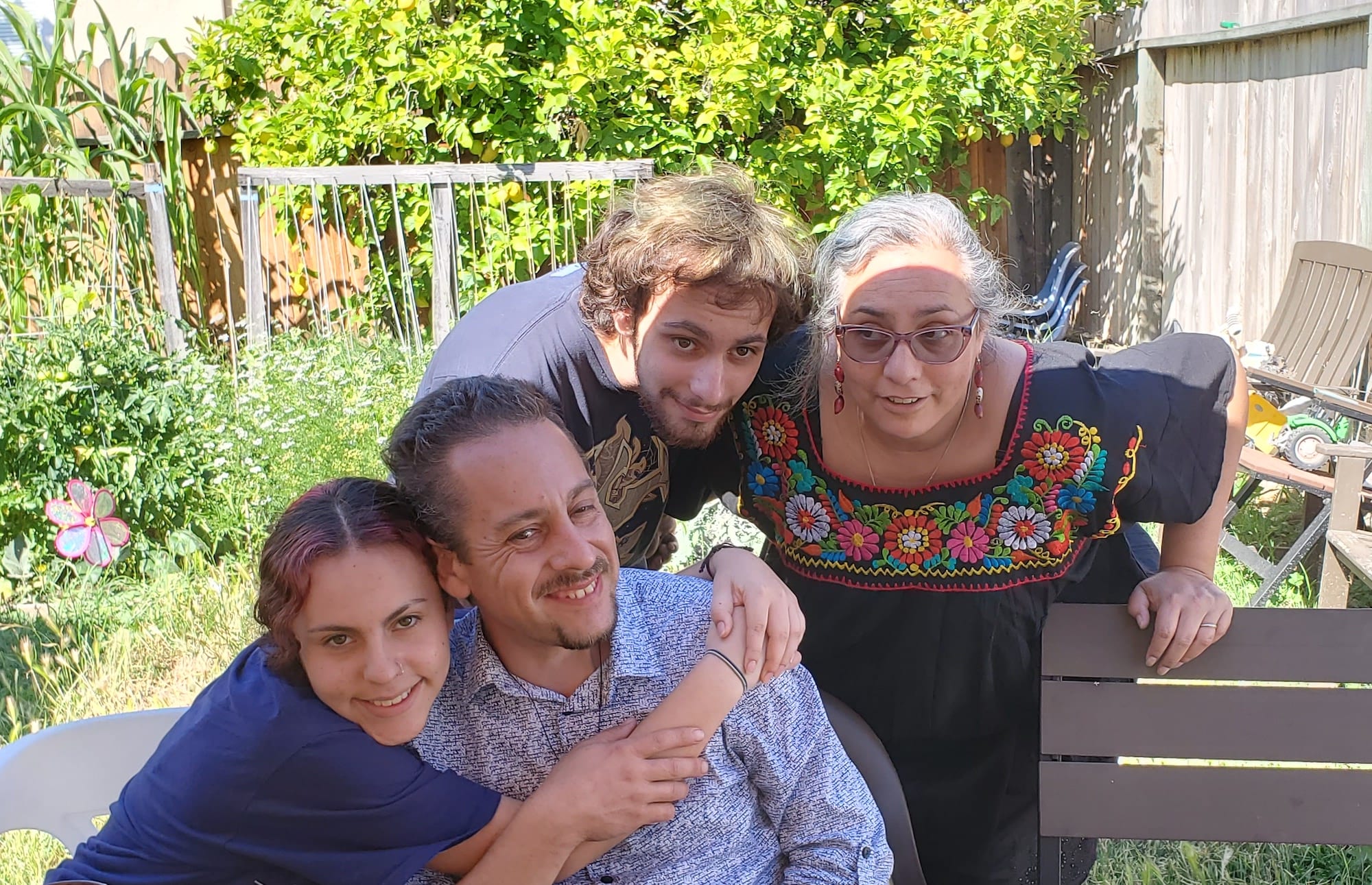 Gerardo Campos with his family
