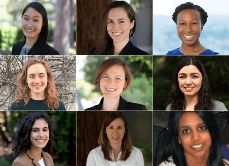 Nine MBA women students
