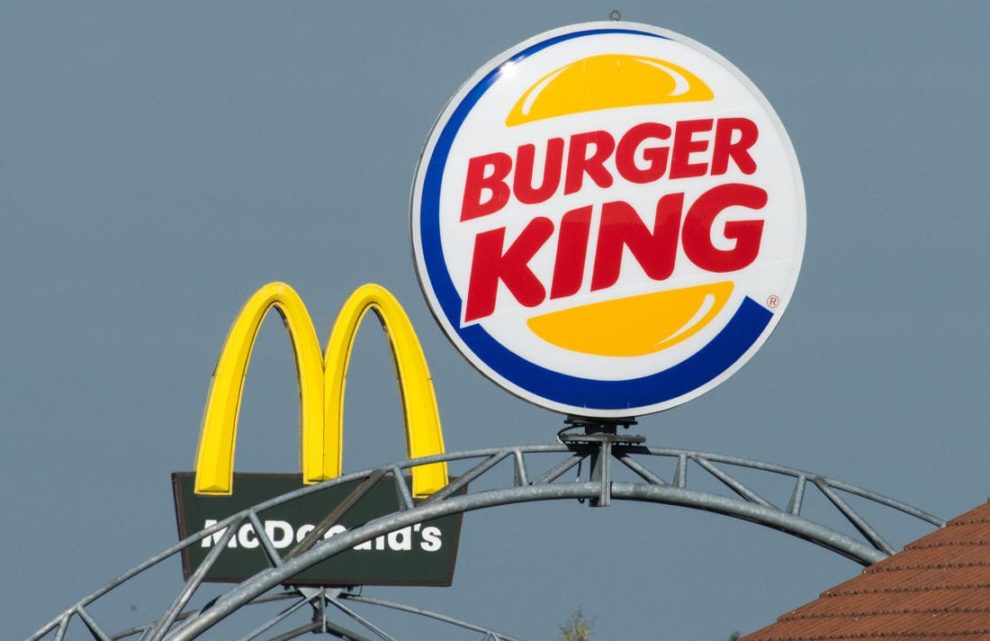 McDonald's and Burger King signs
