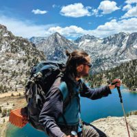 Douglas Pollack, MBA 20, hiking near Mammoth Lake.