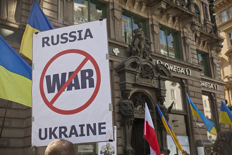 Ukraine and Russia Protests