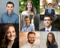 A photo collage of all 8 new professors.
