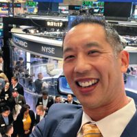 Howard Wang at the New York Stock Exchange.