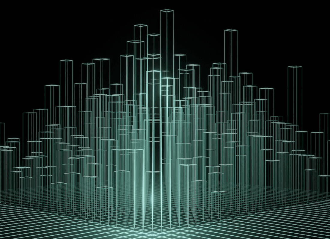 AI photo of a digital table grid.