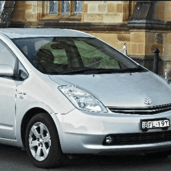 Photo of a silver Toyota Prius.