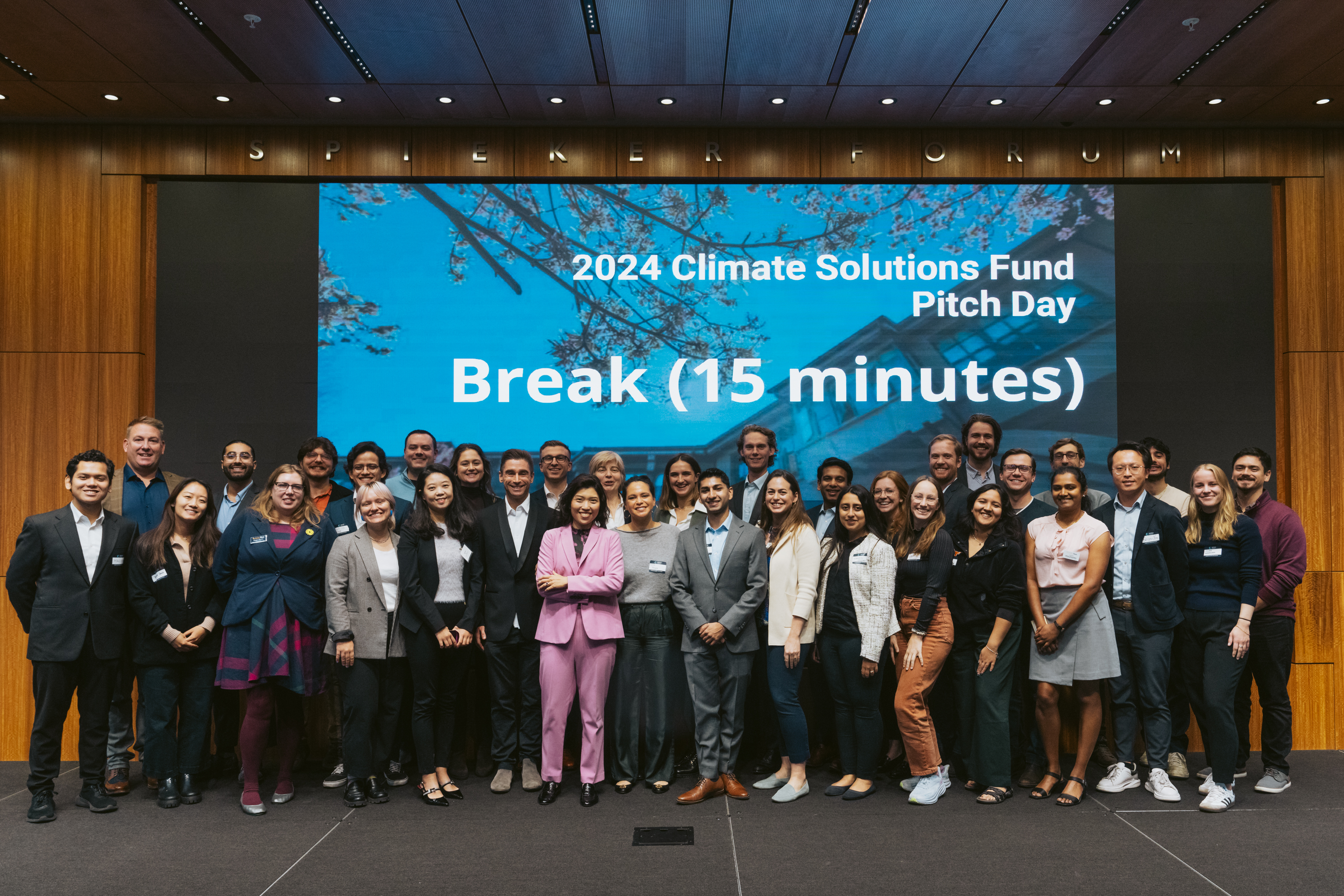 a large group standing in Spieker Forum